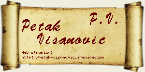 Petak Višanović vizit kartica